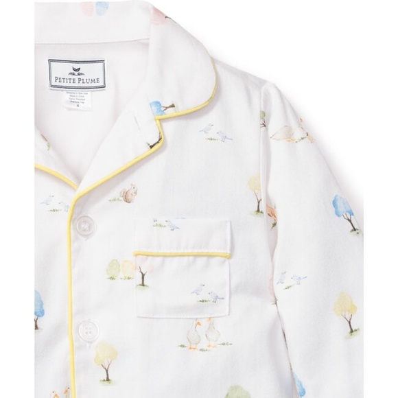 Petite Plume Unisex Flame Resistant Chemical Free Easter Gardens Pajama Set 14 - Picture 2 of 8